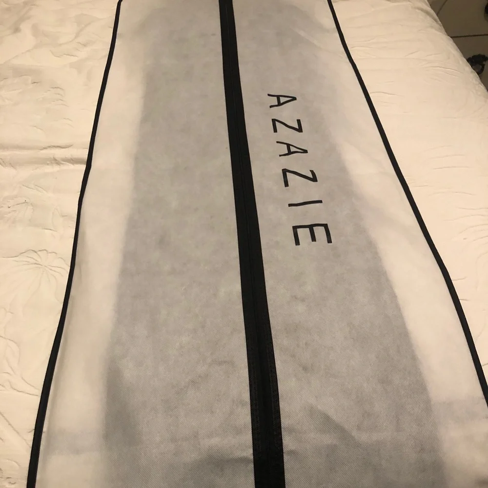 Azazie navy blue bridesmaid/maxi dress - Picture 5 of 6